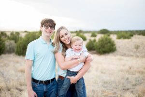Falon, her husband and son (busy mom on her weight loss journey)