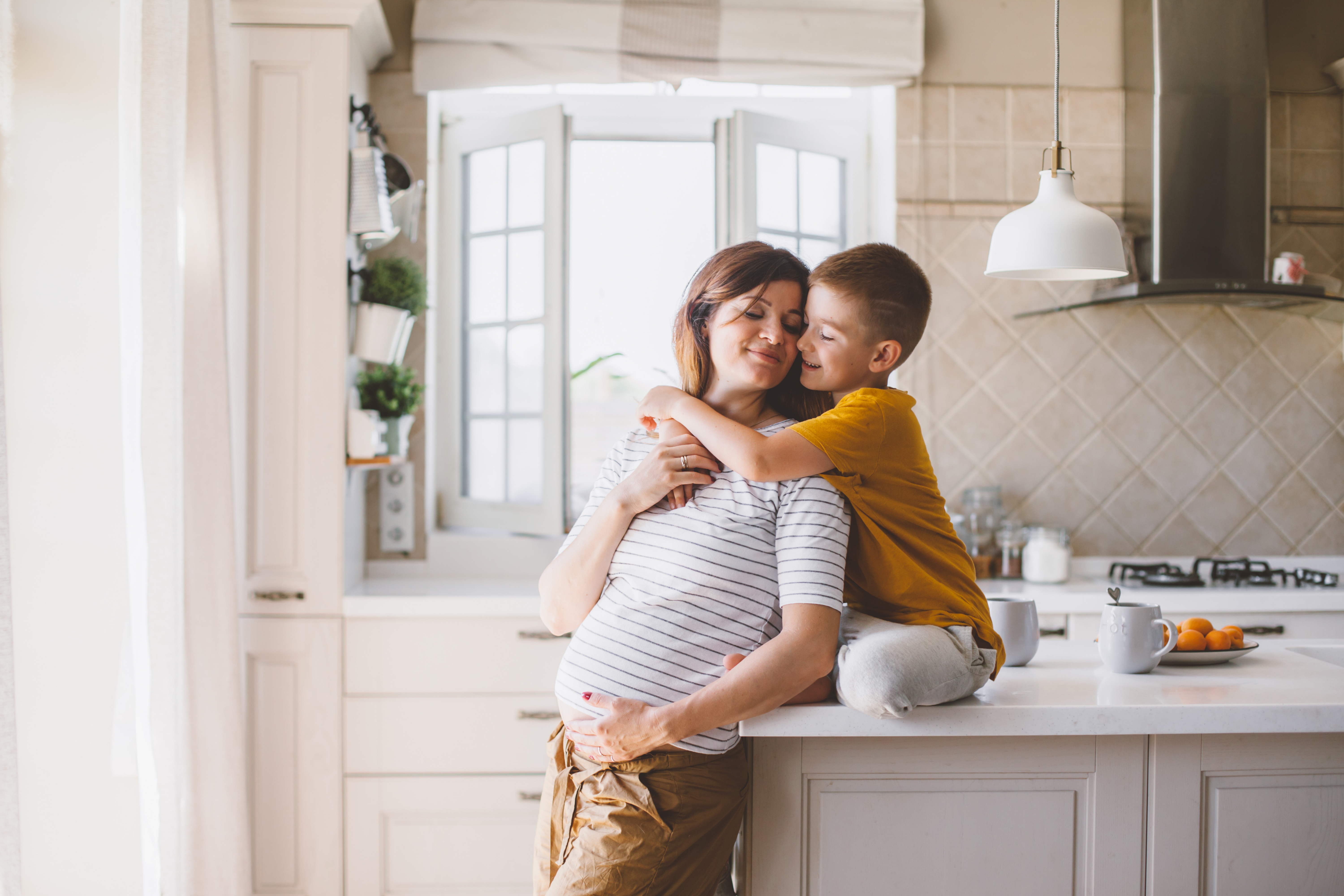 Pregnant Mom in the Kitchen with her son | Moms Should Take Care of Themselves First